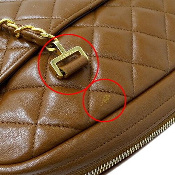 Chanel CHANEL Bag Matelasse Women's Shoulder Chain Tote Lambskin Brown - Picture 12 of 13